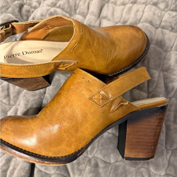 Pierre Dumas Shoes - Pierre Dumas Women's Brown Block Heel Mules